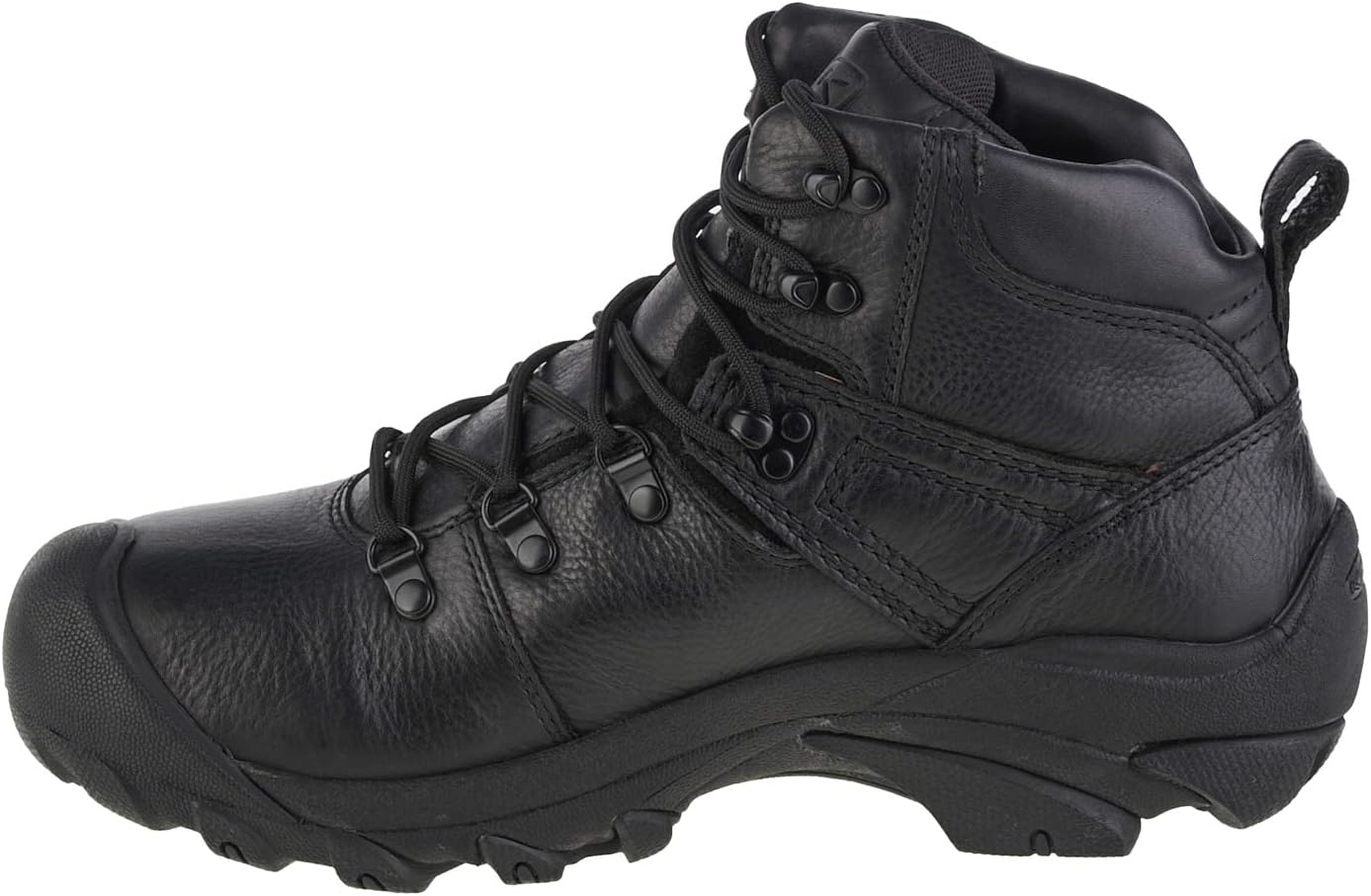 KEEN Men's Pyrenees Mid Height Waterproof Hiking Boots, Black/Legion Blue, 10.5