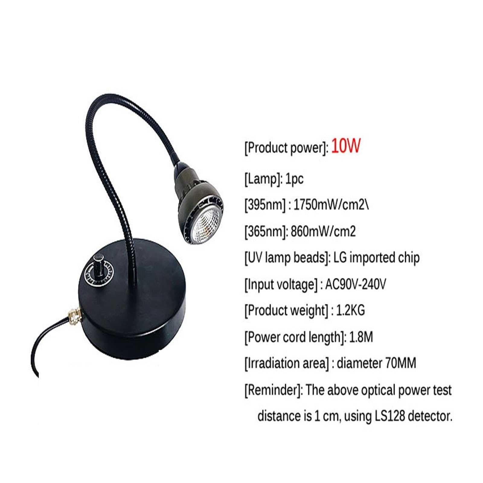 Lumière LED UV, Lampe UV haute énergie réglable 100 W for effet de durcissement de la résine Lampe UV Lampe à colle en résine Lampe à colle sans ombre Lampe à huile verte Lampe de durcissement pour le