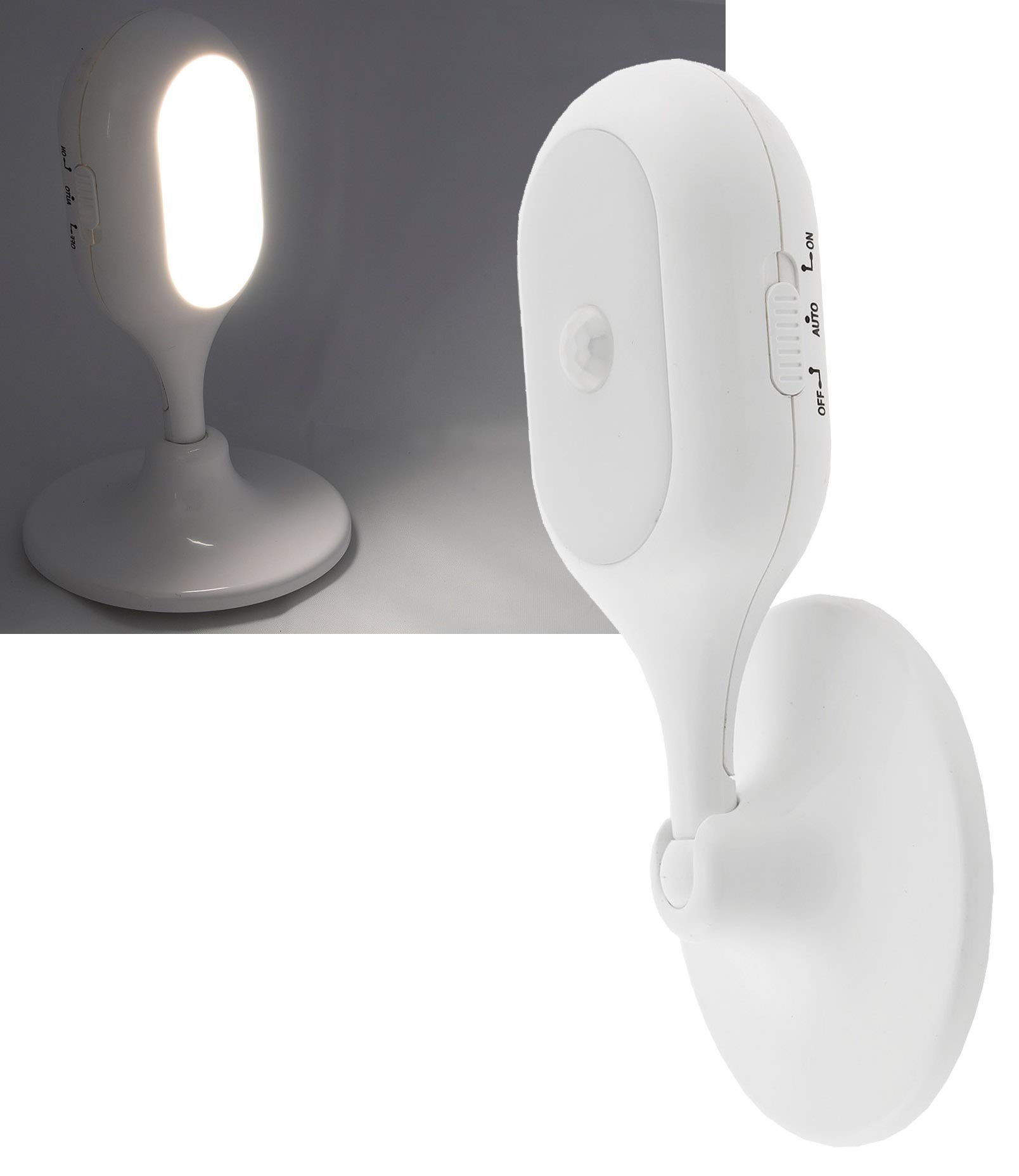 ChiliTec Wandleuchte mit Bewegungsmelder – 360° Drehbar, 90° Neigbar, batteriebetrieben (3x AAA)
