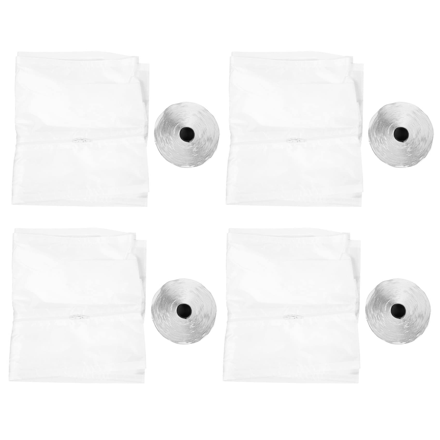 Hndhbfgrt 4X AirLock Window Seal for Portable Air Conditioner,400 cm Flexible Cloth Sealing Plate Window Seal with with Zip
