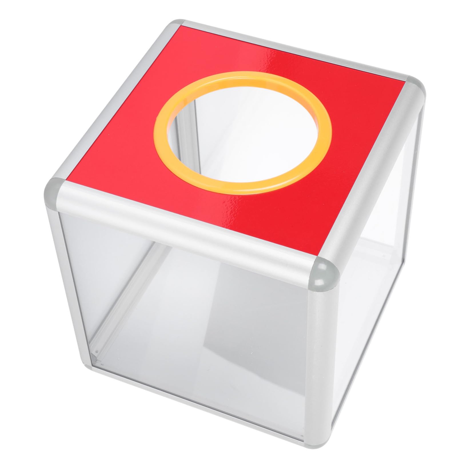 Caja Transparente para Sorteos Diseño Simple y Aleación de Aluminio Resistente al Óxido, Adecuado para Buzón de Oficina y Papeleo