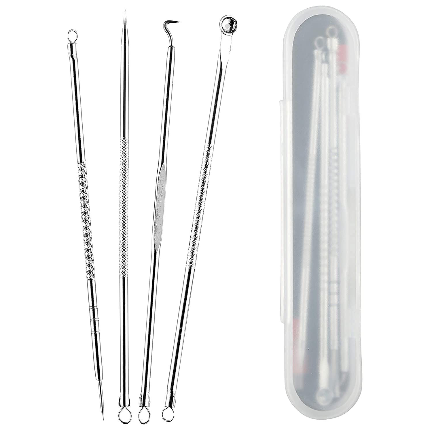 MeeTo Blackhead Acne Removal Needle Kit 4 Pcs [Cleaning Tool Blemish Pimple Comedone for Women and Men 1