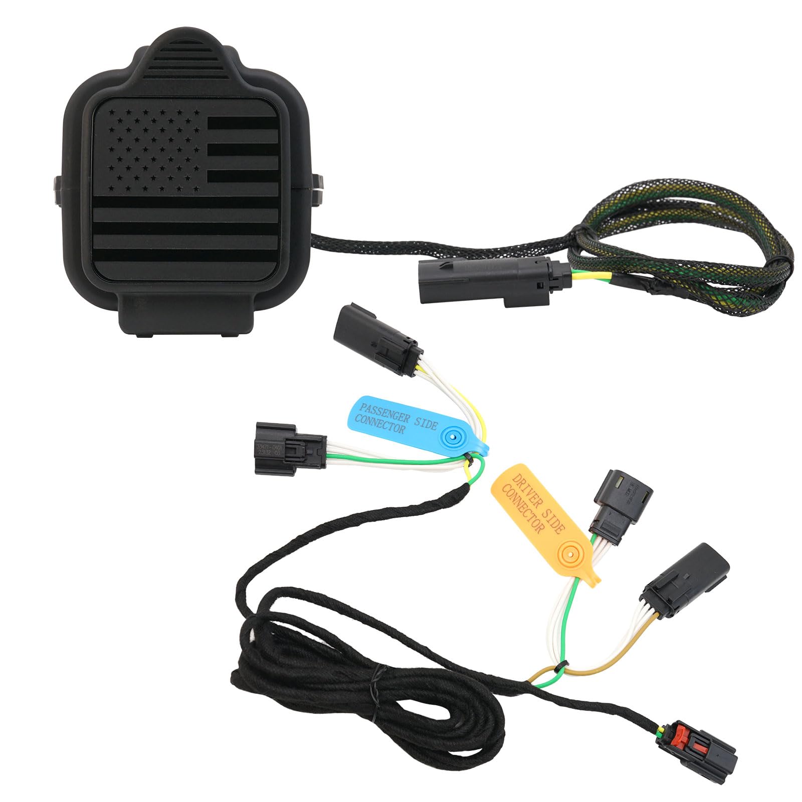 Upgraded Protective Tailgate Sensor Hitch Cap for GMC MultiPro & Chevy Multi-Flex 2-Inch Receiver, High-Strength Nylon Housing with American Flag Designs,Stop Inner Tailgate from Colliding