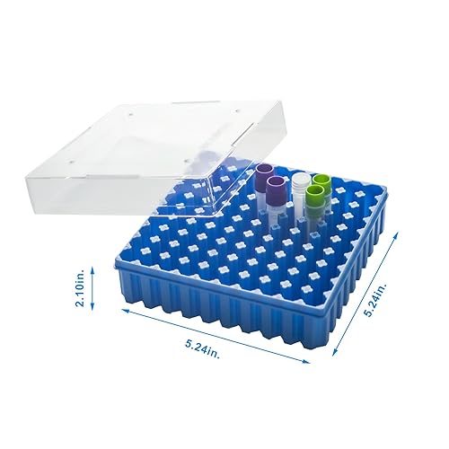 Miniatura 8 de CryoKING Cajas criogénicas de PC, 2 pulgadas, 81 pozos, colores surtidos, caja de 20