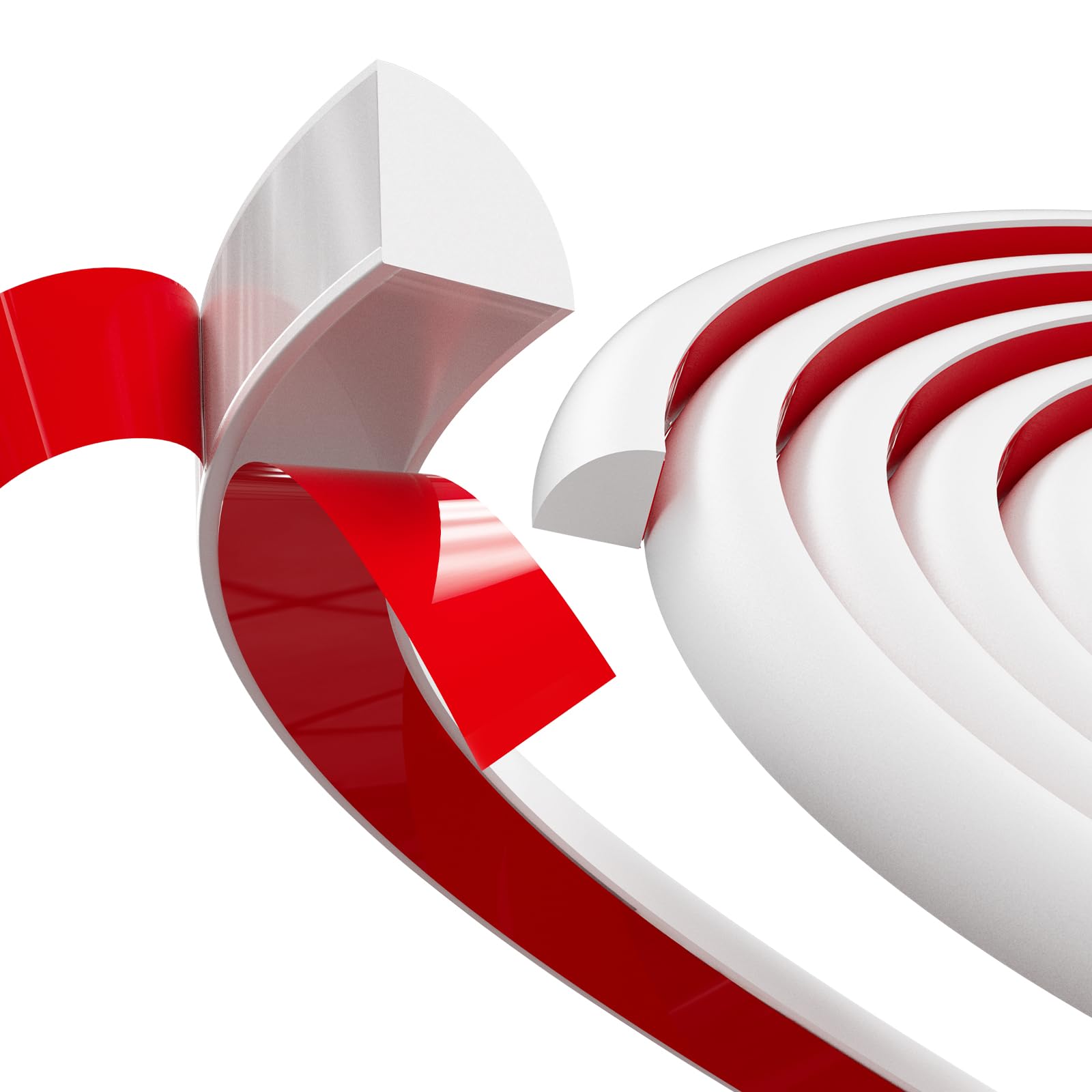 Moldura flexible para zócalo autoadhesivo blanco que evita humedades en pared