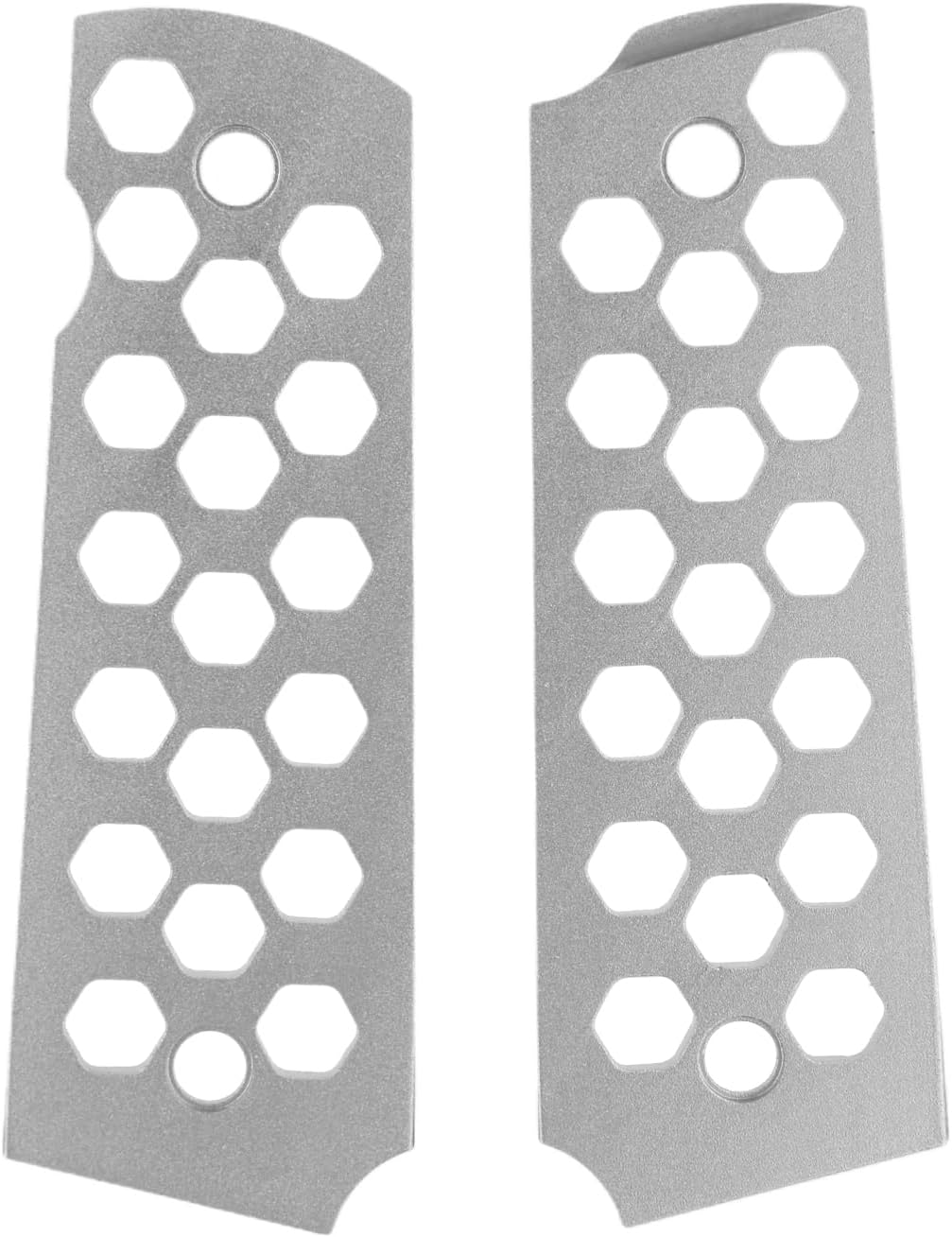 1911 Grips - 1911 Full Size Grips Handgun Grip Aluminum 6061 (Gov. and Clones) Hard Anodized Skeleton CNC Cut Through Slim Compatible Replacement Accessories