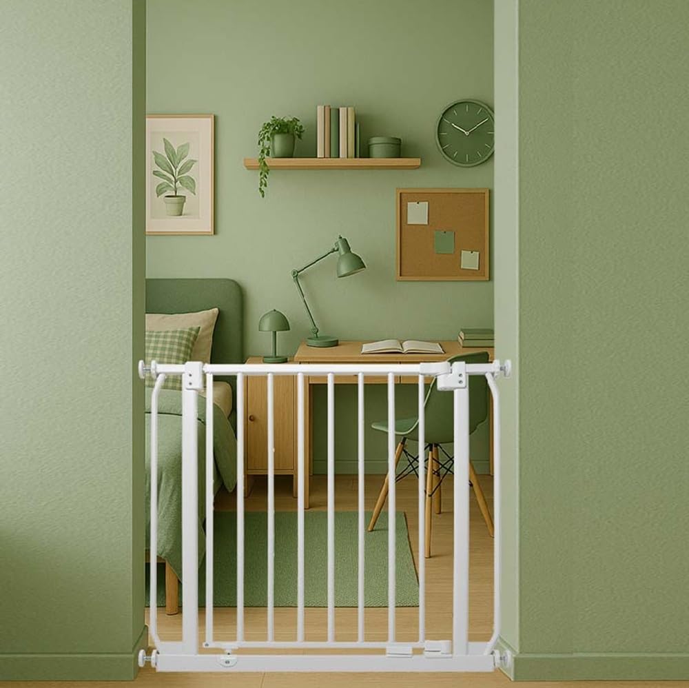 Safetots Elite Pressure Narrow Safety Gate, 65.5cm - 74.5cm, Matt White, Narrow Pressure Fit Stair Gate, Baby Gate for Doors Hallways and Spaces, Safety Barrier, Easy Installation — view 8