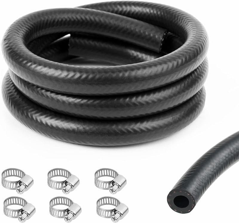 URAQT Kit tubo benzina 1 m Ø 6 mm con fascette