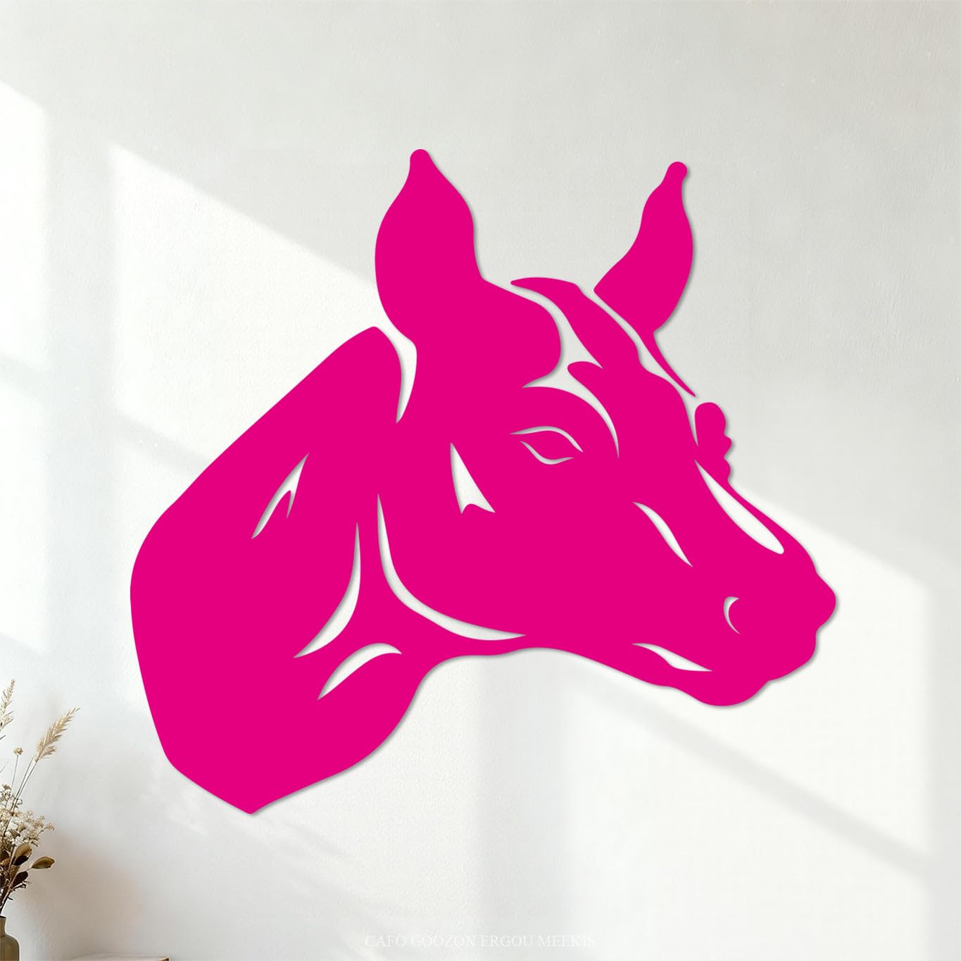 Vinyl Wall Stickers Angelic Silhouette of Tapir Head 42x44.6cm Window Decals Rosered