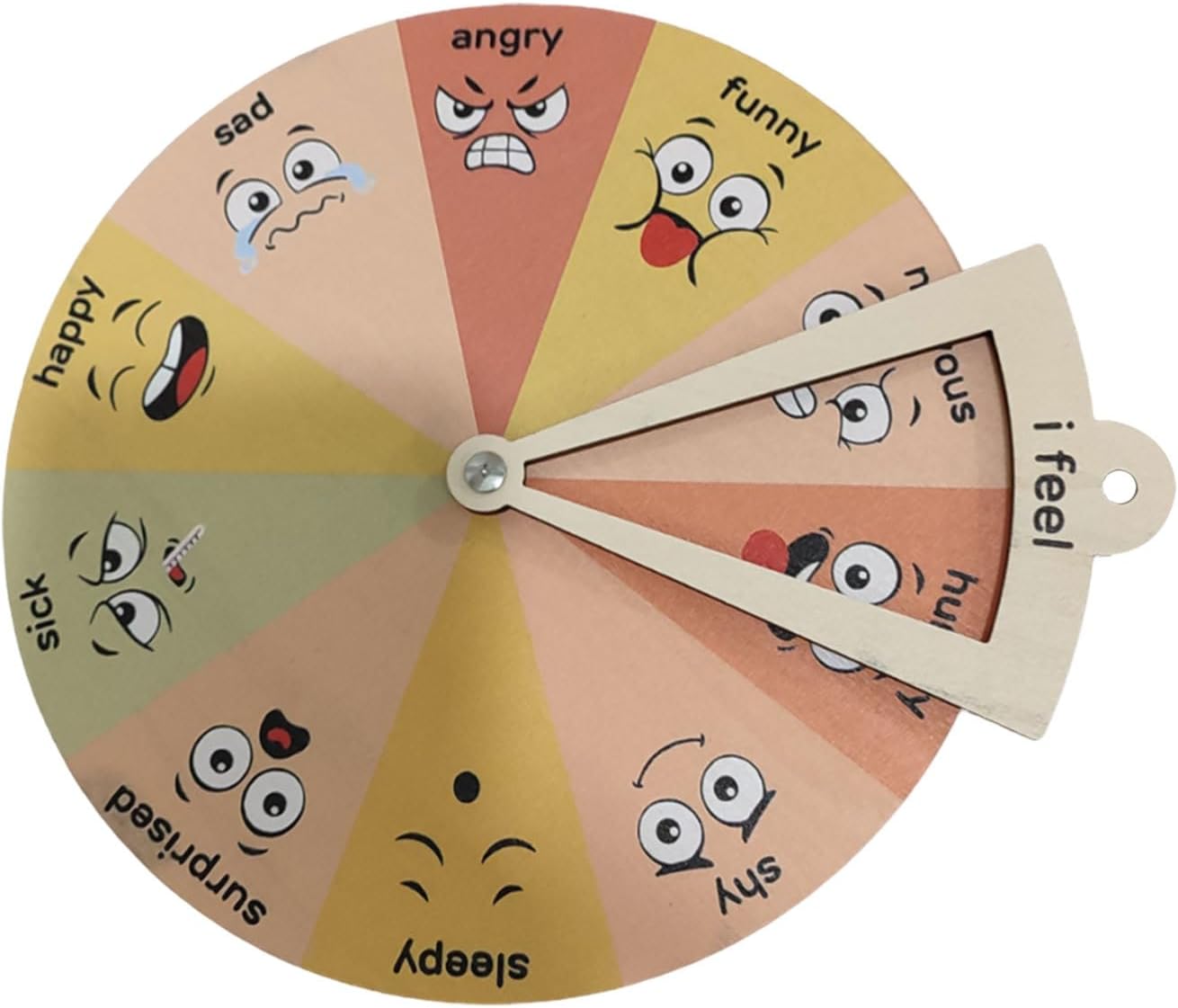 Wooden Emotion Management Wheel for Effective Emotional Regulation in Kids Emotion Management in Family