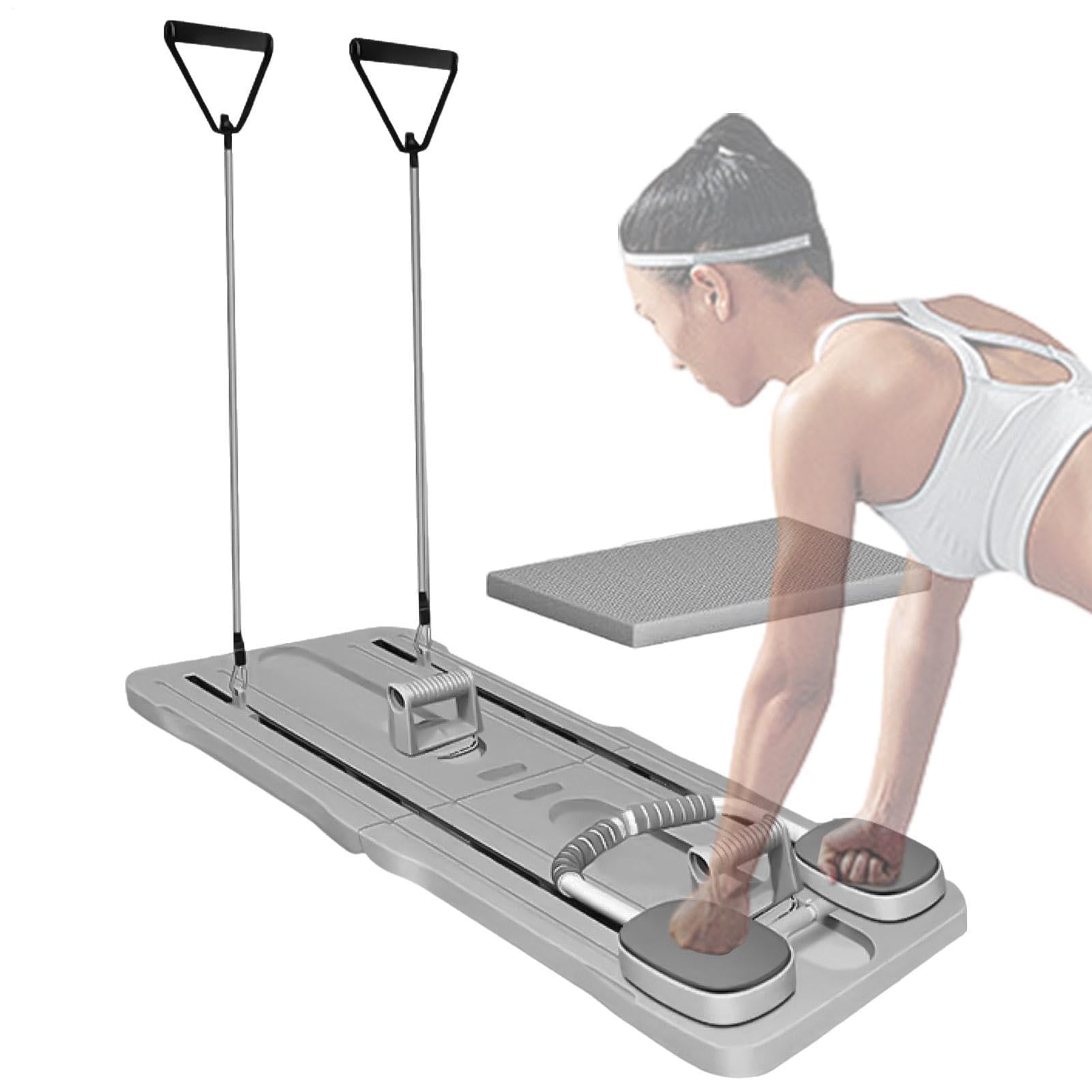 Tavola Addominale Pilates Set Reformer Pilates Sicuro | Cuscini Spaiati per Gomiti Strumento Automatico per Uomini Donne Forza Centro Equilibrio Posteriore