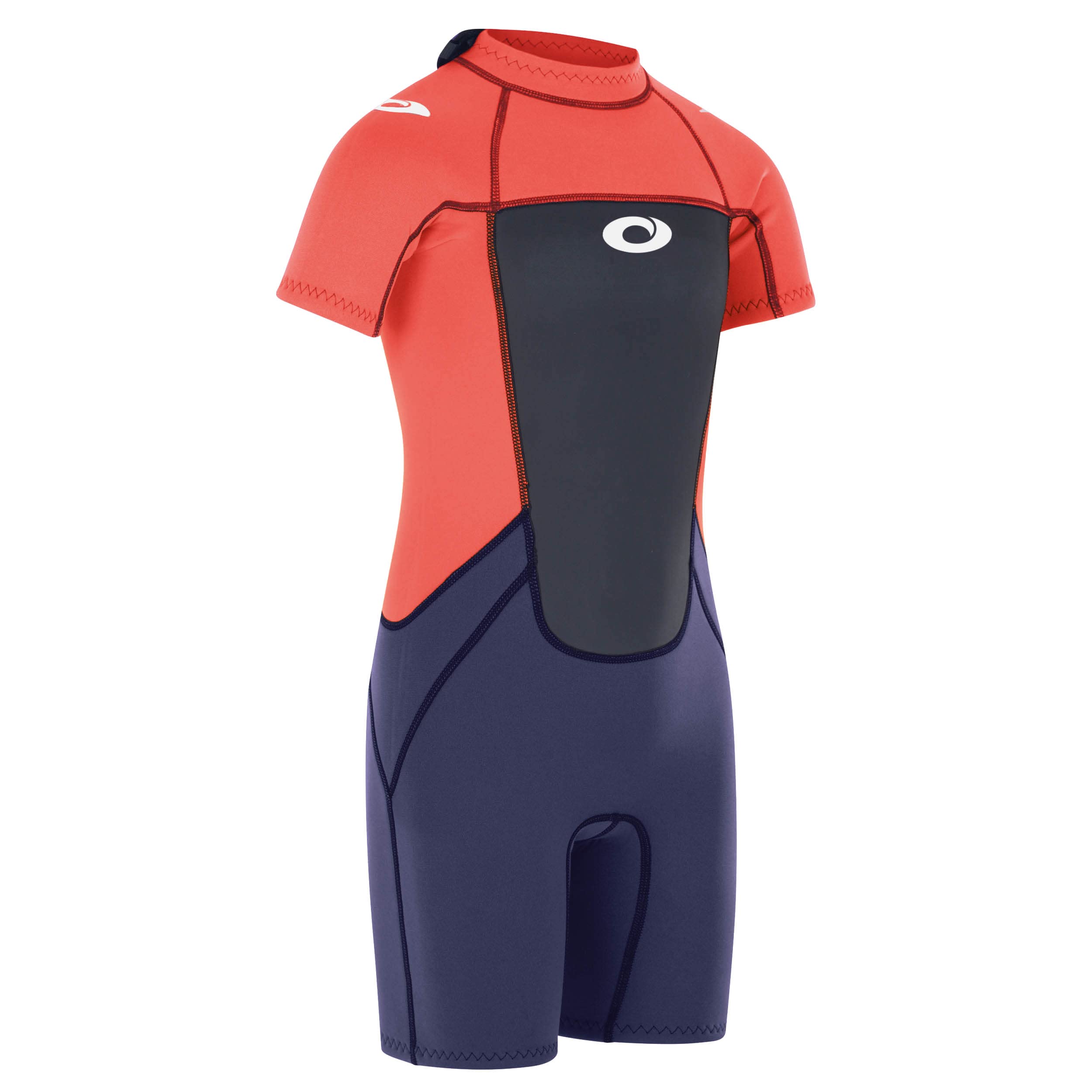 Osprey Origin 3mm Wetsuit, Kids Shortie Summer Wetsuit, Boys and Girls Short Sleeve Wetsuit Neoprene, Pink, LX Tall (WS1303)