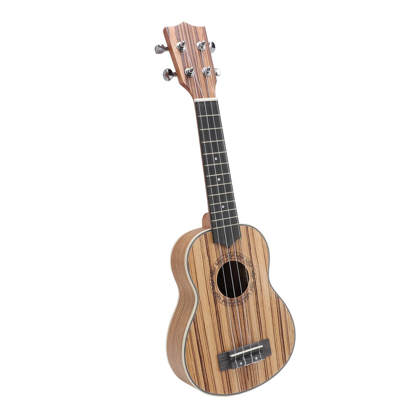 Keenso Sopran -Ukulele -Kit, 21 Zoll Zebraholz mit Warmem, Reichhaltigem Geräusch, Komplettes Starter Kit, Sopraniegröße Passt zu Kindern und Erwachsenen Anfängern, Glatte Carbon Nylon Saiten und