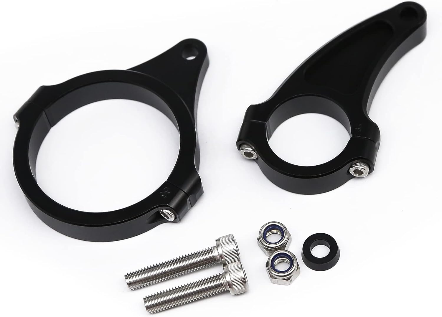 Electric Scooter Steering Damper Kit Fit for King GT King GT Pro Kaabo Wolf King+ (Black)