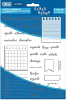 Tilibra - Cartela Carimbos Transparentes Calendário - Blister com 1 Unidade