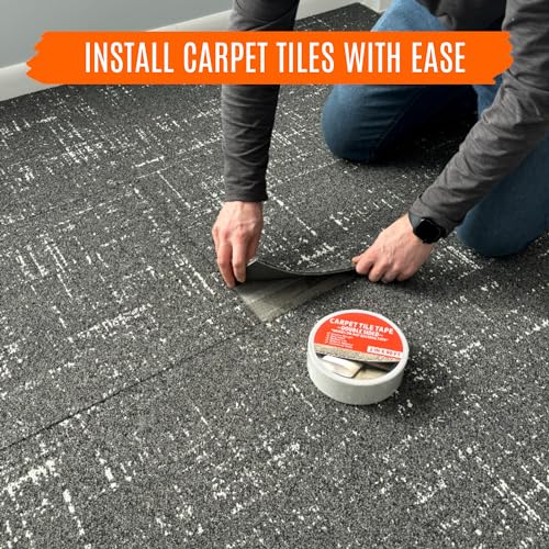 All Flooring Now Carpet Tile Tape Double Sided 2in x 90ft - Heavy Duty Reinforced Web Mesh & Residue Free - Indoor Outdoor for Carpet Tiles, Hardwood, Vinyl, Rugs, Carpet, Rubber, Turf & Mat Gripper by All Flooring Now - Image 2