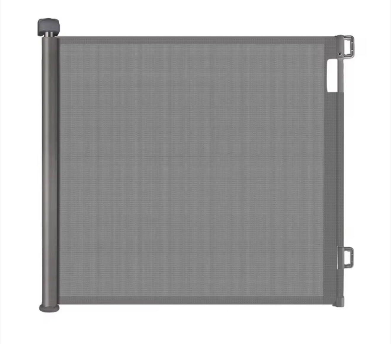 Retractable Baby Gate 150cm Wide x 86cm Tall, Extra Wide Mesh Stair Gate with One Hand Operation, Child & Pet Safety Gate for Stairs, Doorways and Hallways, Indoor Outdoor Retractable Safety Barrier
