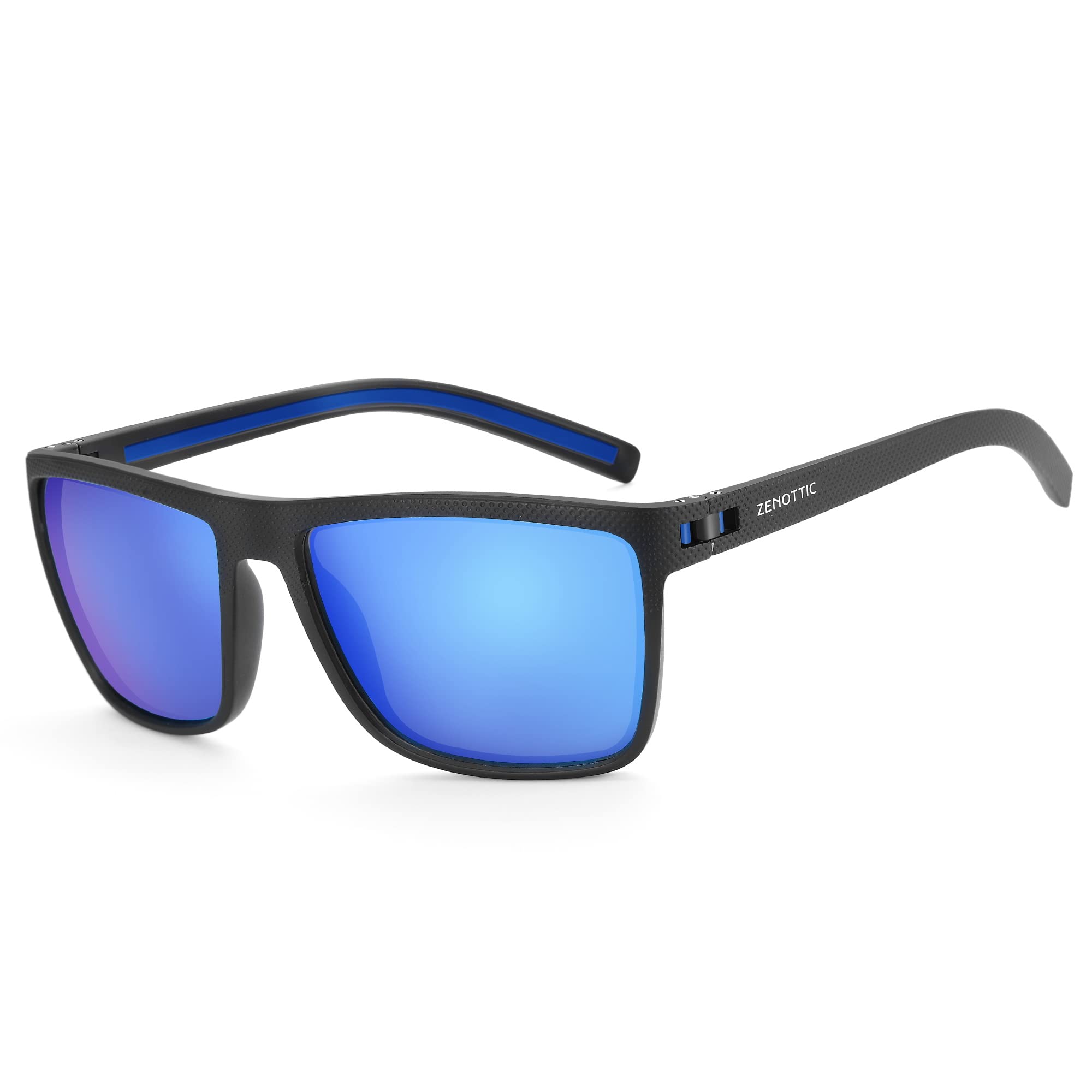ZENOTTIC Occhiali da sole polarizzati uomo leggero TR90 montatura UV400 protezione occhiali da sole quadrati