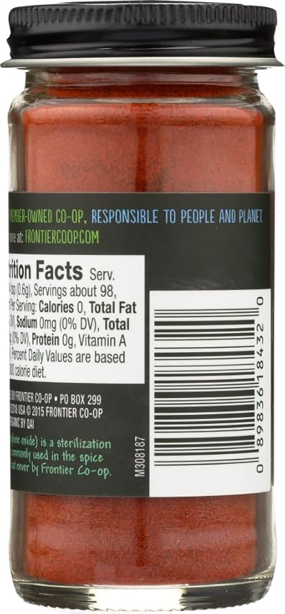 Paprika Molida Orgánica Frontier - Pack de 3 Botellas de 2.10 oz miniatura 4