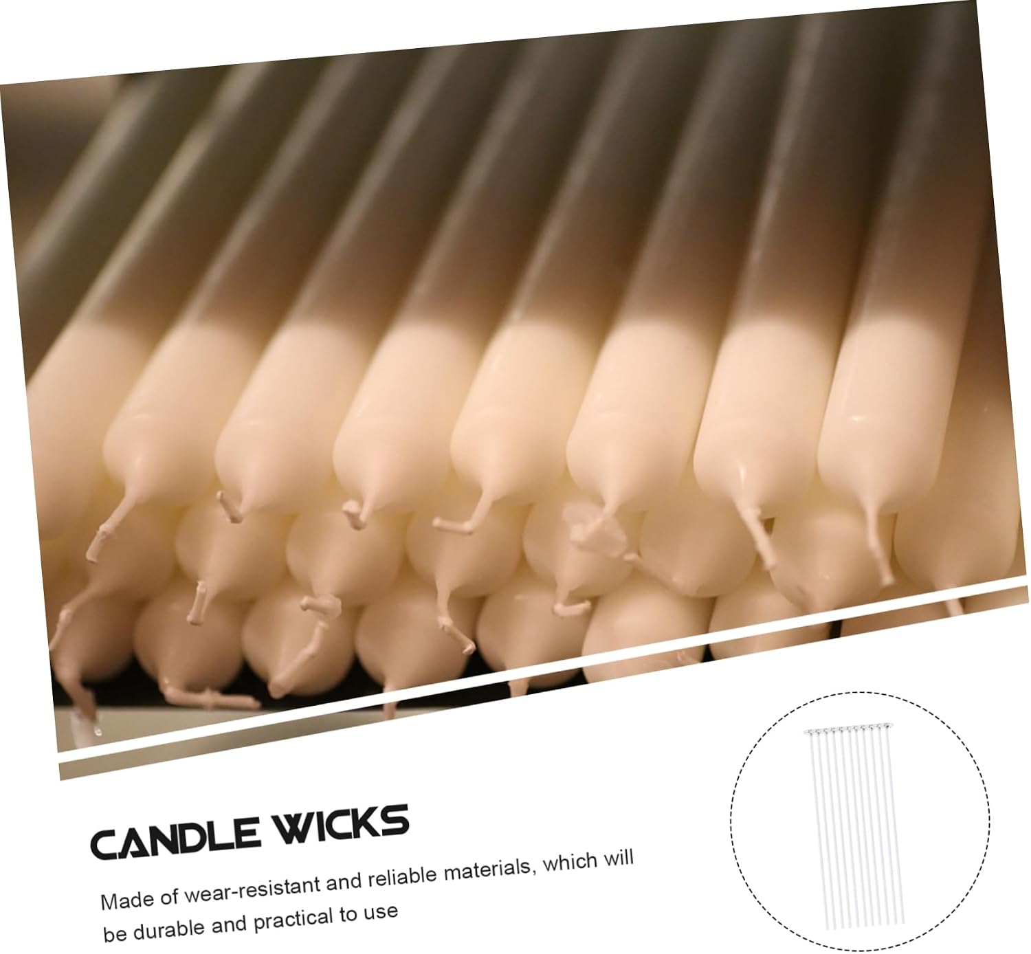100pcs DIY Candle Wicks Cotton Rope Wicks for Candle Making Replacements for