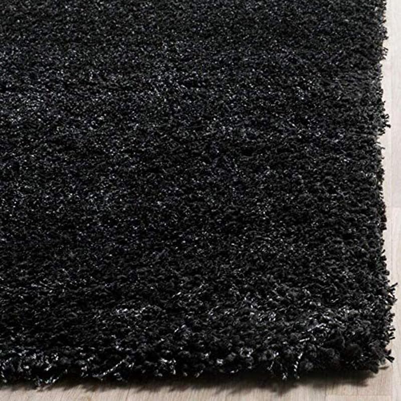 Image of Carpet for Living Room 5X7 FEET Modern Soft Shaggy Carpet Thick, Fluffy & 2 inch Pile Shag Rug for Your Kids Room, Bedroom & Livingroom (Black)