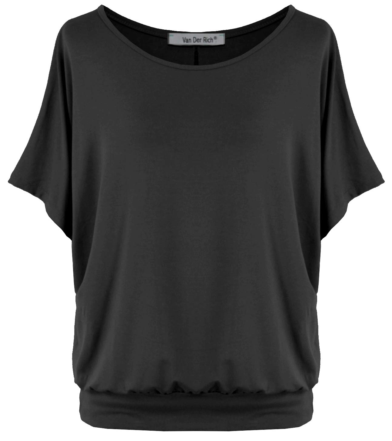 Van Der Rich ® - T-Shirt Oversize con Maniche a Pipistrello - Donna