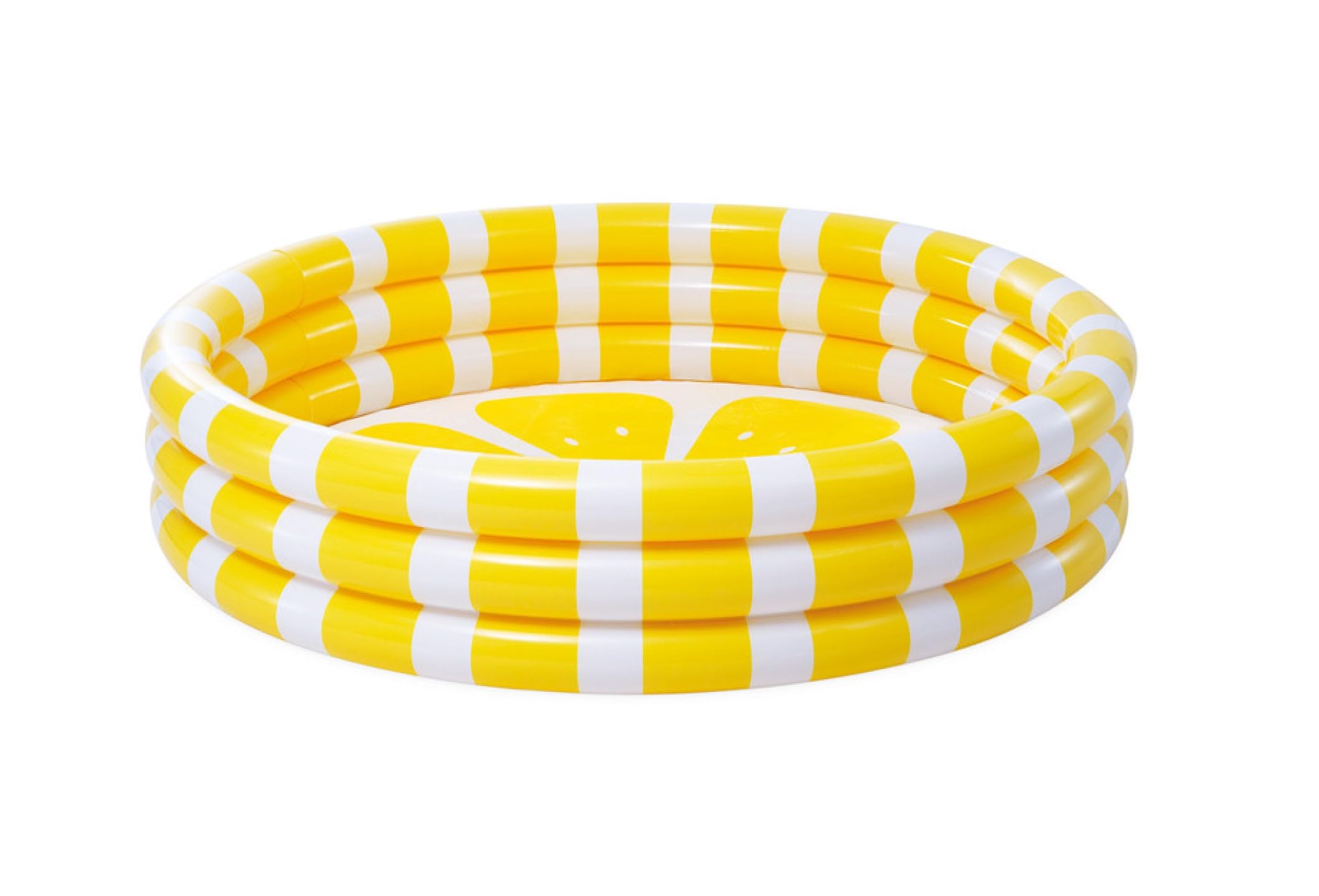 Zesty Lemon Inflatable Pool 58432 with Yellow & White Stripe Design for Kids, 330 Liters Water Capacity, Lemony Pattern, Fun Backyard Water Play Pool for Toddlers, Ages 2+-picture-14