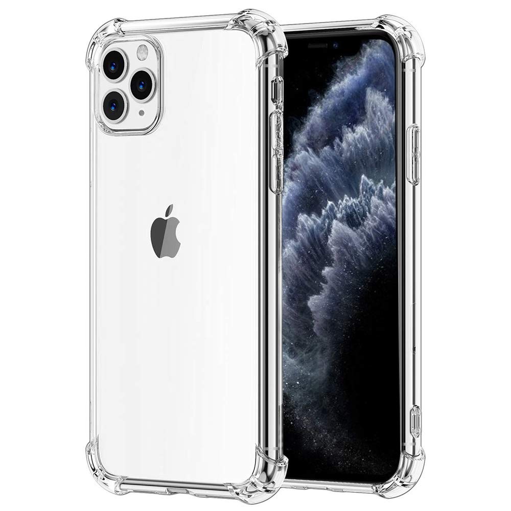 Zubitech iPhone 11 Pro Clear Cover Case soft TPU Transparent Silicone Gel Back Protective Case shock Absorbent Reinforced Corner for iPhone 11 Pro Clear