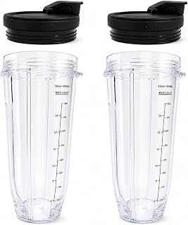 Blender Replacement Parts for Ninja BPA-Free 32oz Cups & Lids