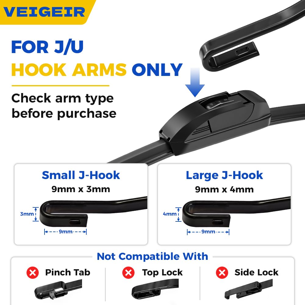 J/U Hook 33 cm + 13" wycieraczki przednie uniwersalne