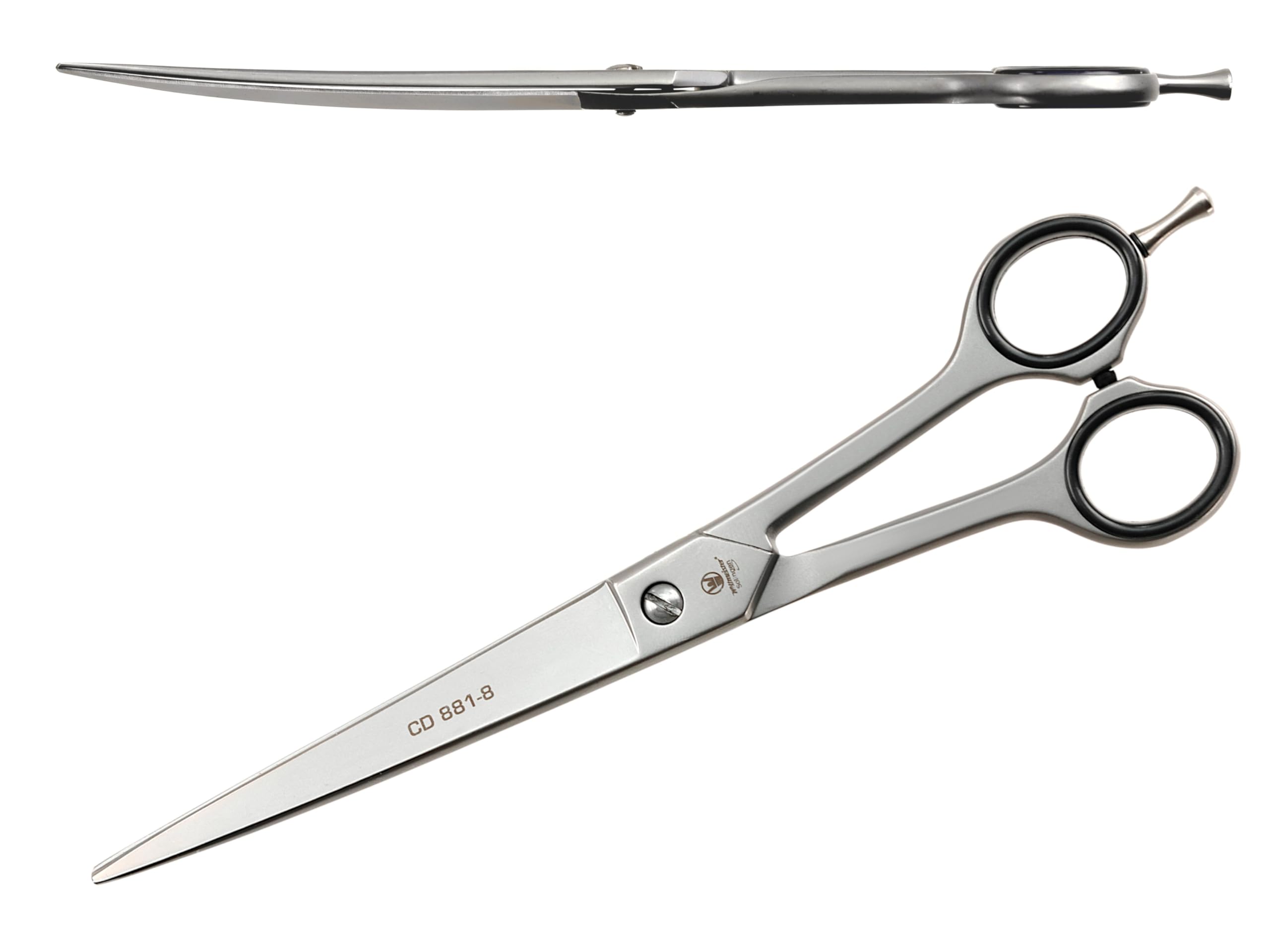 WELTMEISTER SOLINGEN extrem scharfe PROFI Hundeschere Fellschere Tierschere mit leicht gebogenen Schneiden und einseitiger Mikroverzahnung, 8 Zoll (20cm) - PREMIUM-QUALITÄT Made in Germany