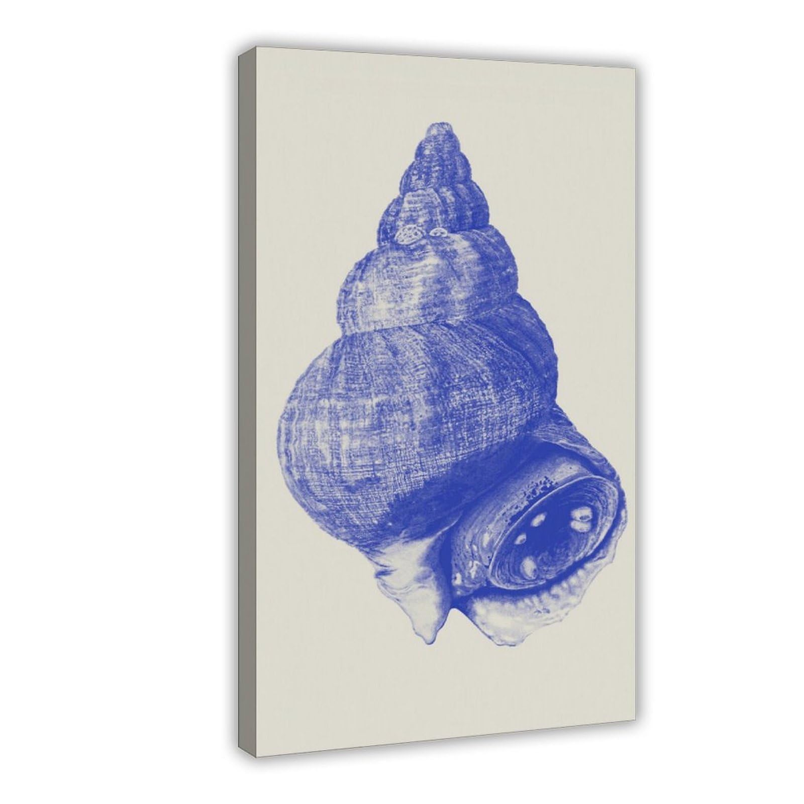 Blue Klein-colored Giant Conch Art Painting Canvas Poster Camera da letto Decor Paesaggio Ufficio Camera Decor Regalo 50,8 cm L X 76,2 cm W