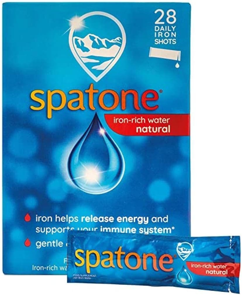 Spatone Natural Liquid Iron Supplement, Original Flavour (28 Sachets), High Absorption, Enhances