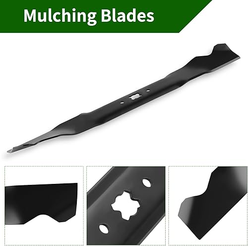 Miniatura 2 de DOCAS Cuchillas para cortacésped de 21 pulgadas para Troy Bilt TB280ES TB240 TB130 TB230 TB210 TB110 TB220 TB320 Cub Cadet MTD de 21 pulgadas