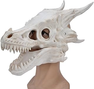 CHICIRIS Halloween Dragon Mask, Movable Latex Dinosaur Cosplay Costume for Halloween Party