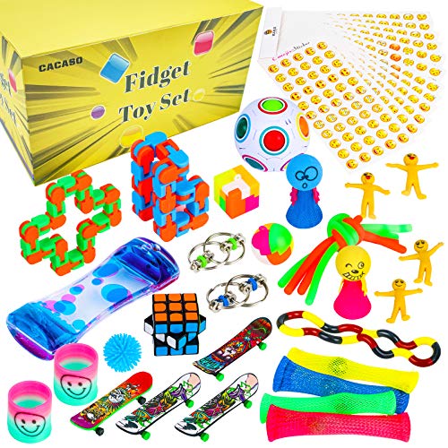 43 Pcs Sensory Fidget Toys Set, Stress Relief Hand Toys for ADHD ADD Anxiety Autism, Stress Relief and Anti-Anxiety Toys Set, Stress Relief Toys for Kids Adults
