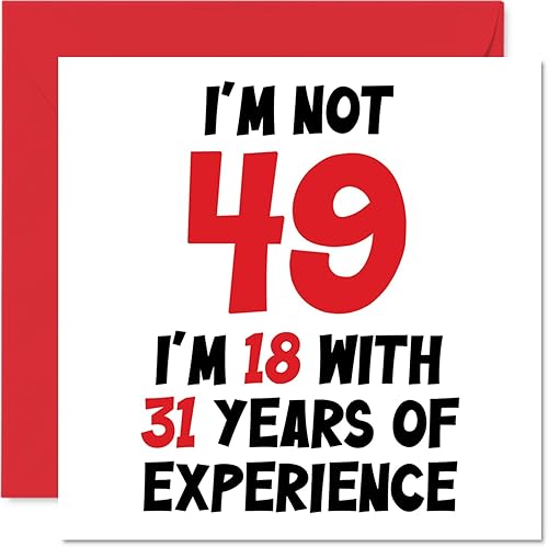 Vista 43 de Tarjeta de cumpleaños número 98 para mujeres y hombres – Not 98 I'm 18 With 80 Years Experience – Divertida tarjeta de cumpleaños noventa y ocho
