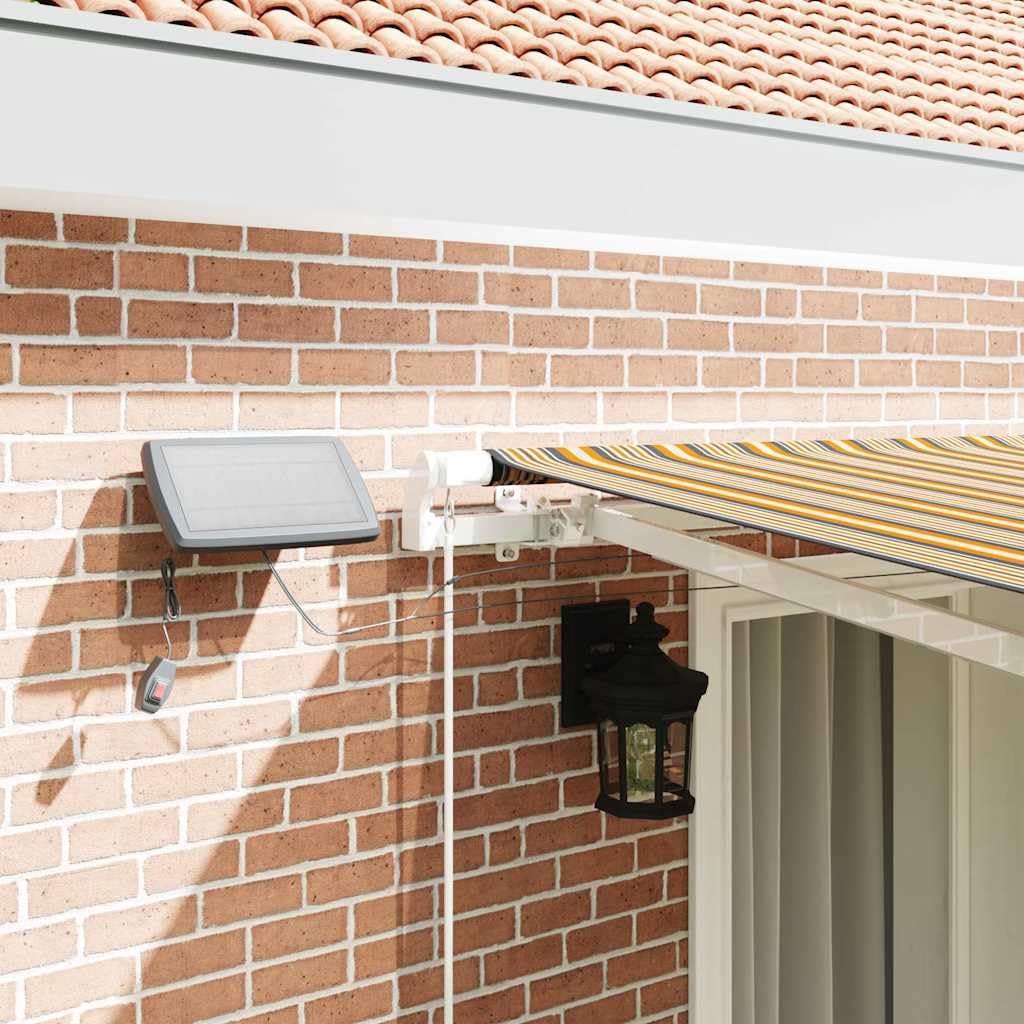 Toldo multicolor 400 x 300 cm de tela y acero retráctil manual diseño moderno robusto balcón protección solar terraza jardín para exterior salón