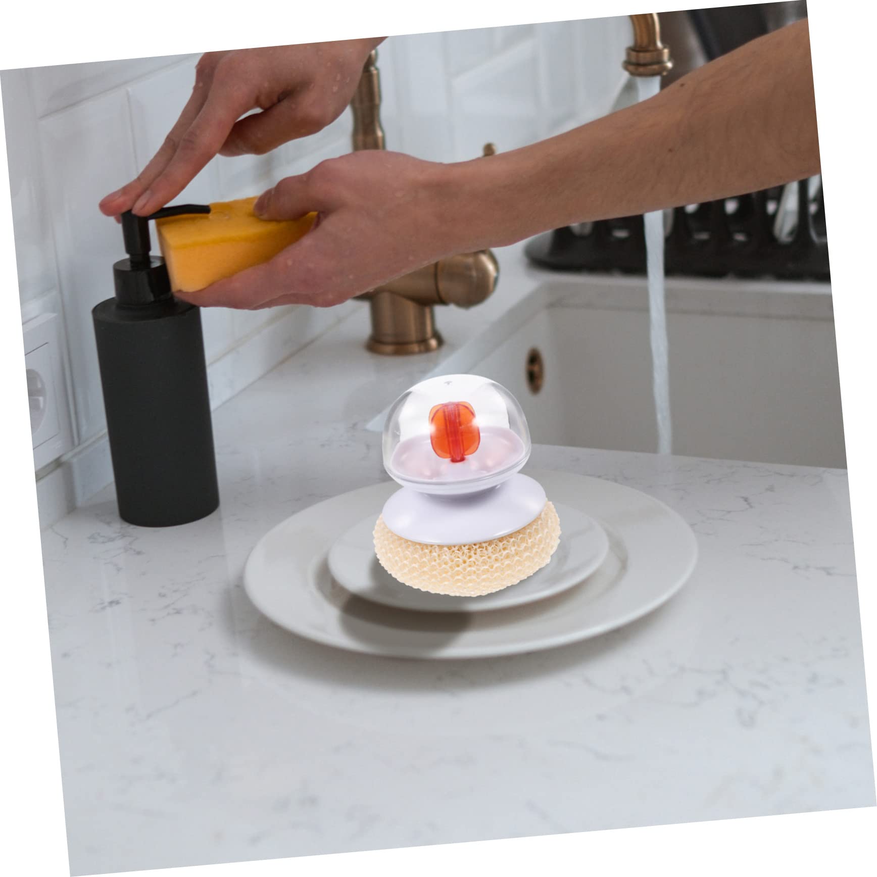 Gatuida 5piezas Cepillo De Limpieza De Platos Mango Ergonómico Bola De Alambre Duradera para Fregar Ollas y Sartenes para Cocinas y Utensilios De Cocina Herramienta De Limpieza Eficaz y