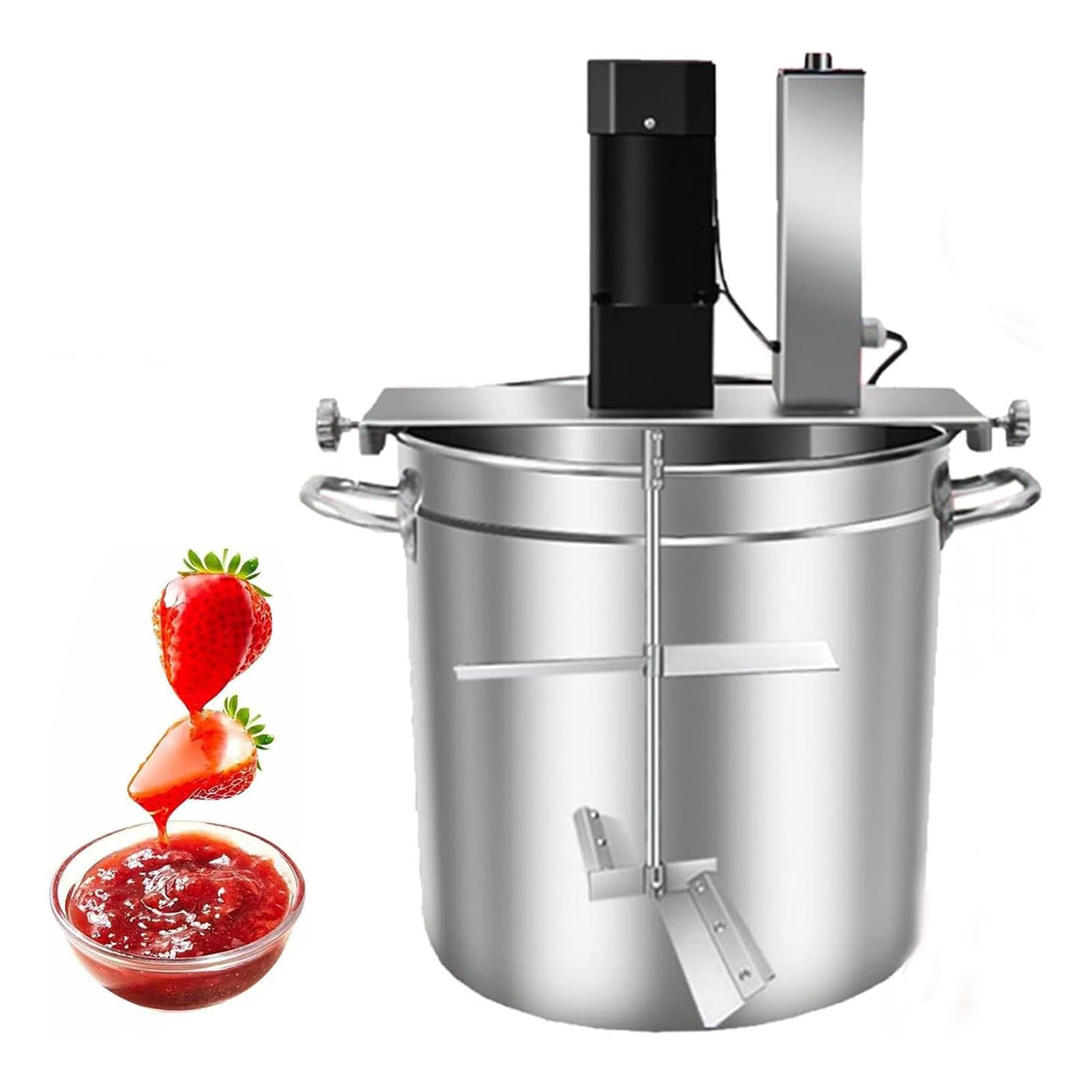 Mieszalnik Do Kuchni Komercyjnych, Automatyczna Mieszarka Do Sosów, Mieszarka Do Garnków Ze Stali Nierdzewnej o Pojemności 20 l/40 l/60 l z Regulowaną Prędkością, Podwójne Skrobaki