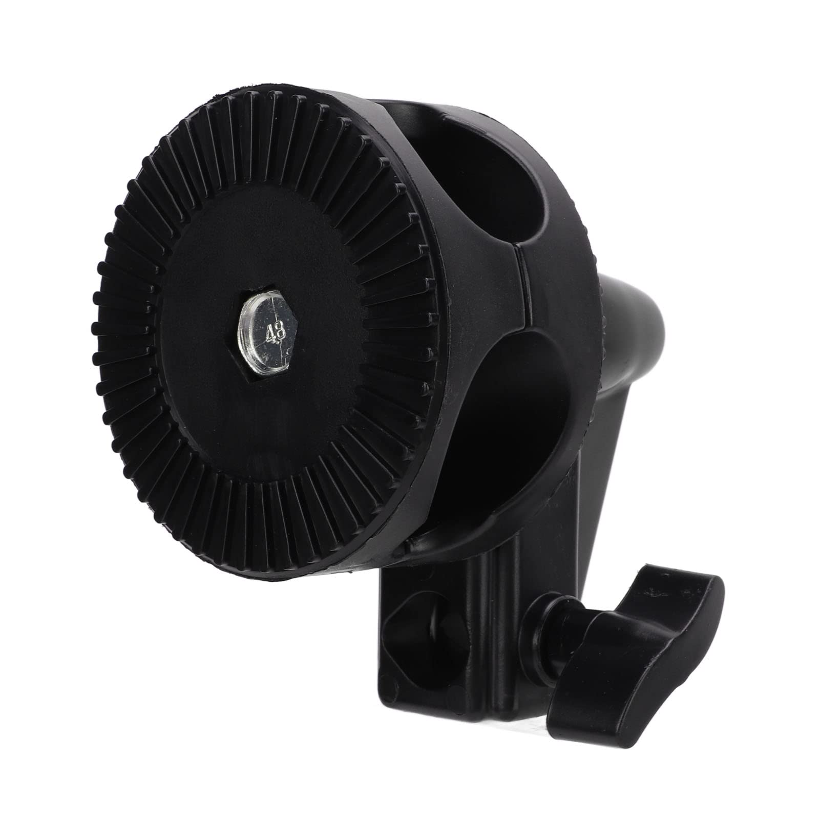 Uchwyt Uchwyt z Głowicą Obrotową do Wysięgnika Lampy Błyskowej Studyjnej, Adapter Uchwytu Reflektora Fotograficznego, Gramofon Jednokołowy do Wysięgnika Reflektora Błyskowego