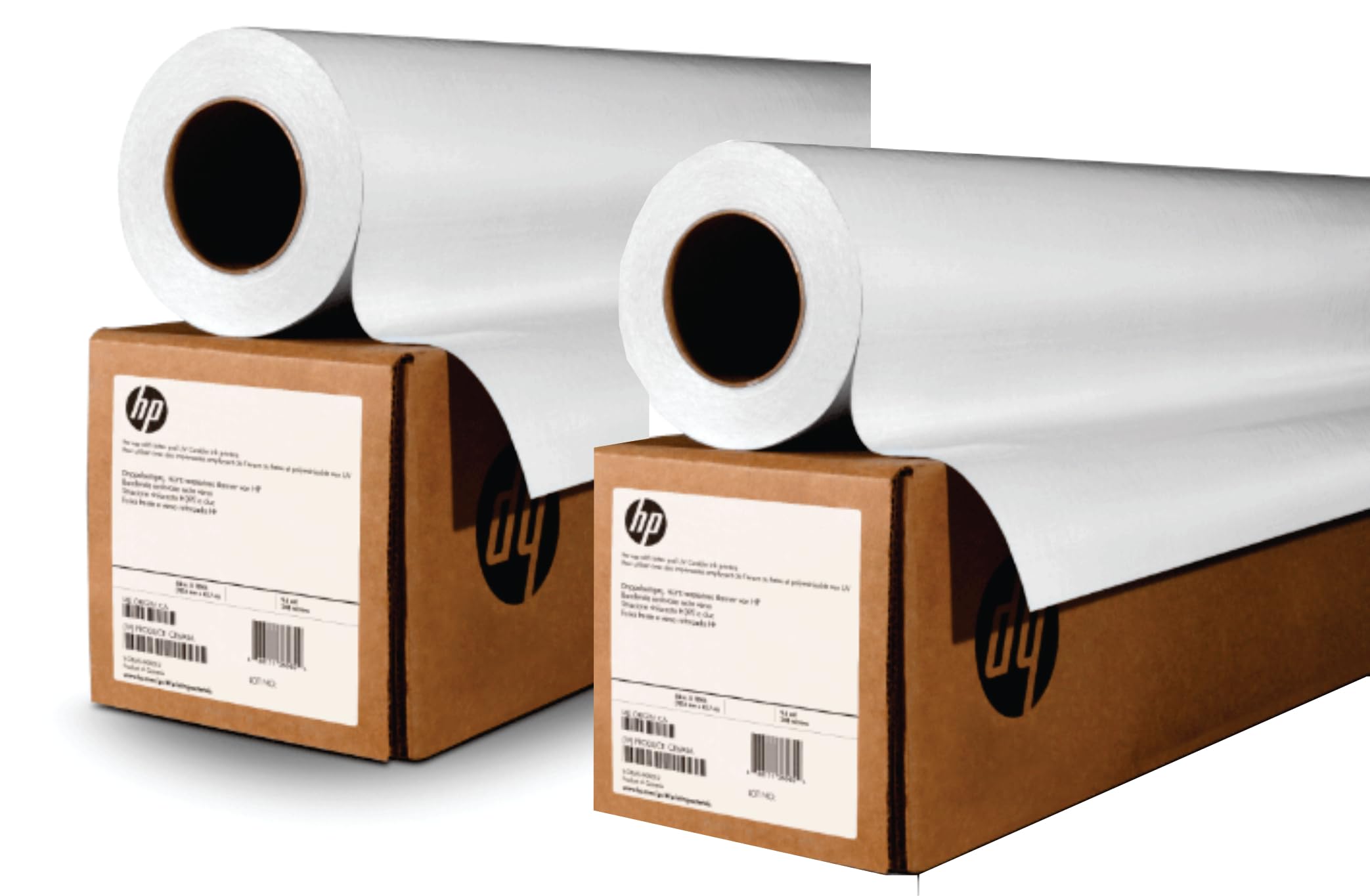 HP Wide Format Bright White Inkjet Paper 24 in x 150 ft 4.7 mil - 90 g/m2 (24 lbs) 2" Core - 2 Roll Bundle CI860A