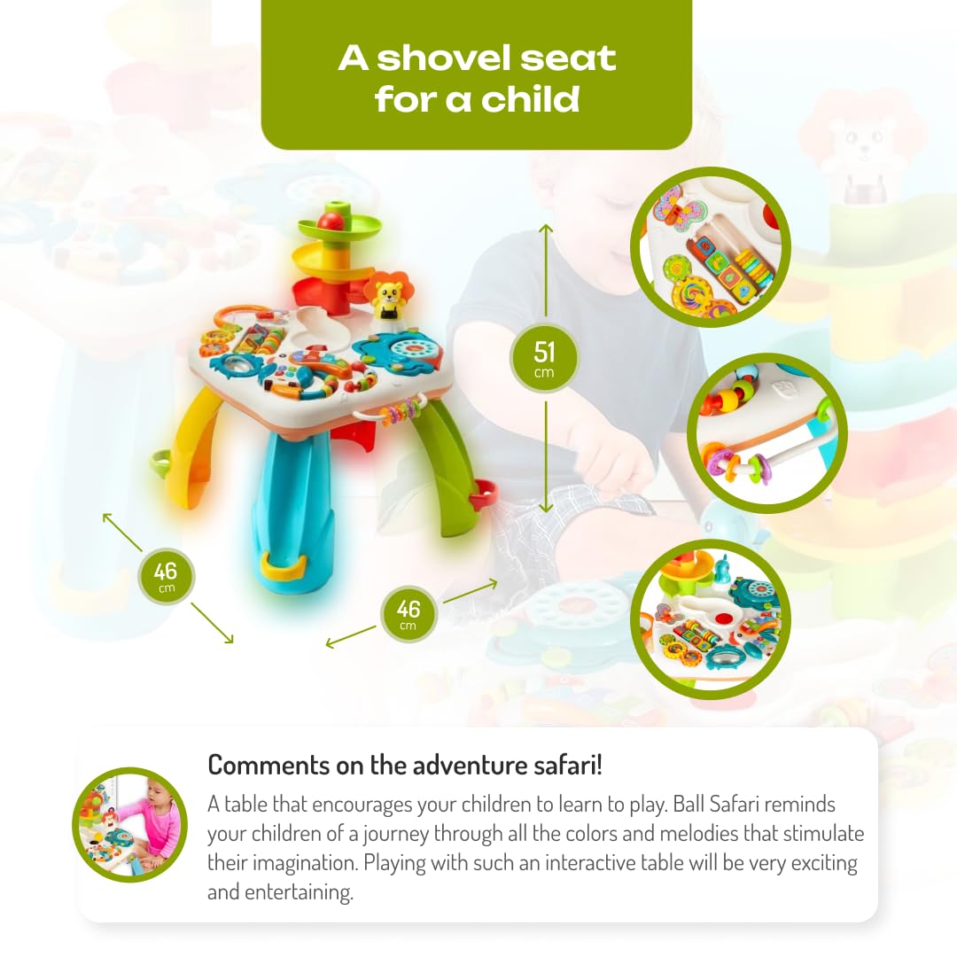 Coil Aktivitätentisch für Babys und Kinder, interaktiver Kugelbahn- und Rutsche-Spieltisch, Lernspielzeug