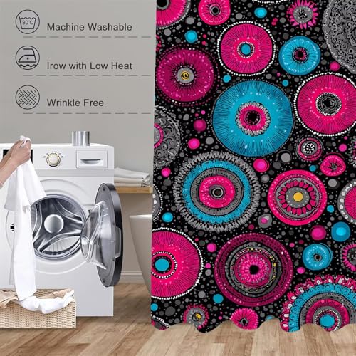 Rideau douche 120x180cm en polyester résistant avec motif géométrique - 7