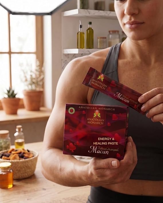 Anatolian Monarch Bitkisel Karışımlı Macun, Enerji ve Detoks, Aromatik Lezzet, 12'li Stick Paket