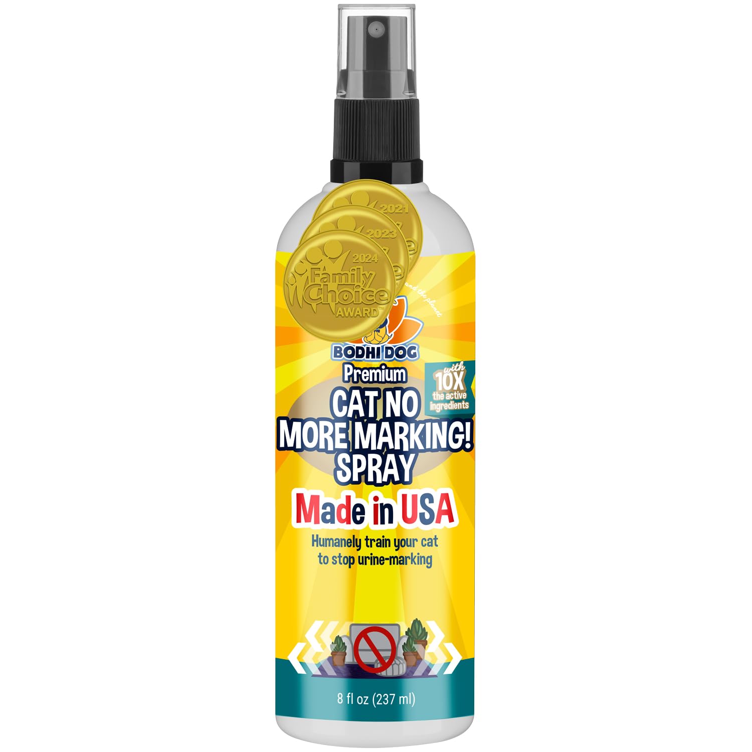 Bodhi Dog Cat No More Marking! Spray - Indoors & Outdoors Cat Urination Deterrent - Neutralizes Strong Odors from Marking - Pet-Safe Formula for Everyday Use - Made in USA (8 Fl Oz)