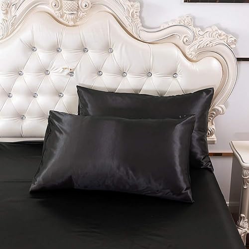 Miniatura 6 de Diydress Juego de funda de edredón dorada de 3 piezas, tamaño Queen, ropa de cama de satén de seda con lazos ocultos, suave, cómodo, resistente a