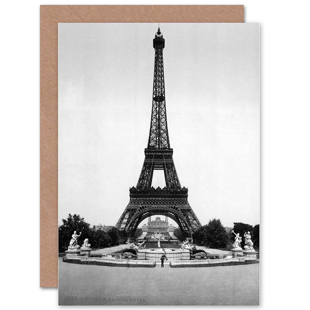 Wee Blue Coo EIFFEL TOWER TROCADERO EXPOSITION UNIVERSAL 1900 PARIS OLD GREETINGS CARD