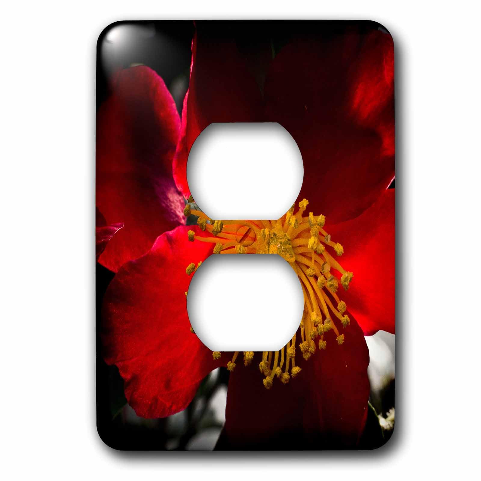 Fleur rouge avec doigts jaunes solution deco pour remplacer votre interrupteur 3dRose LSP_53826_6