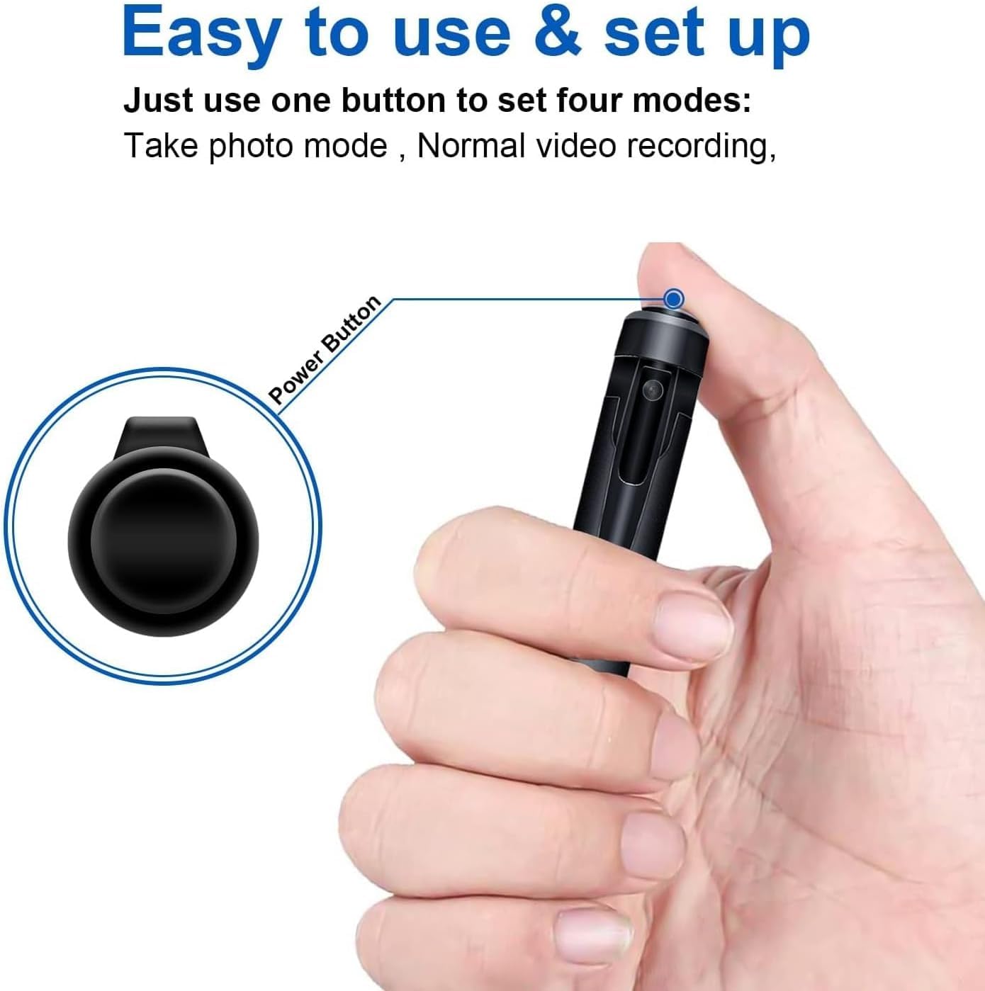 Mini Kamera,1080P HD Kamera überwachung Tragbare kleine Überwachungskamera Stiftkamera Kamera mit 32G Micro SD Karte für drinnen und draußen